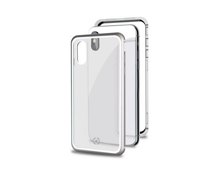 Funda para iPhone XS Max/XS CELLY Plateado