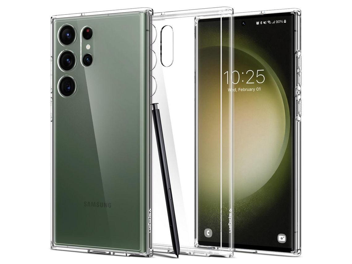 Funda para Samsung Galaxy S23 Ultra SPIGEN Piel Sintética Transparente