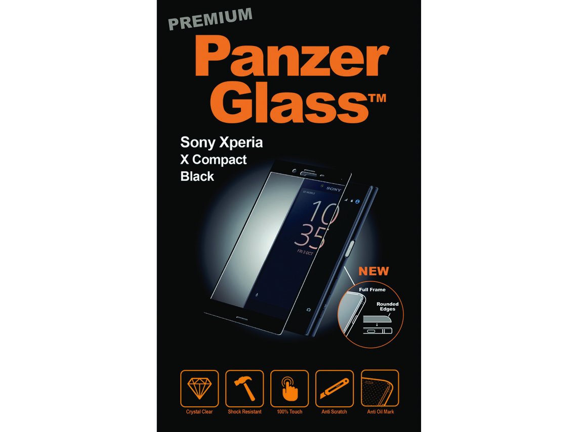 Protector de pantalla de cristal templado transparente PANZERGLASS para Sony Xperia X