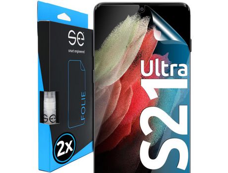 Protector de Pantalla para Samsung Galaxy S21 Ultra SMART ENGINEERED Piel Sintética Transparente