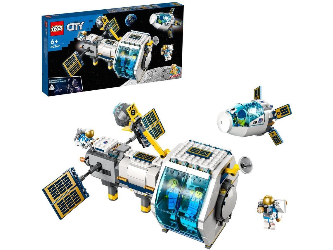 LEGO City: Estação Espacial Lunar – kit de construção para crianças a partir dos 6 anos, com 5 minifiguras de astronautas (500 peças)