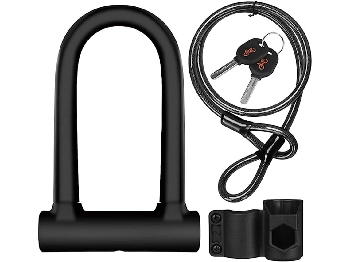 Bicicleta con Candado en U con Cable de 1,2 M y Soporte