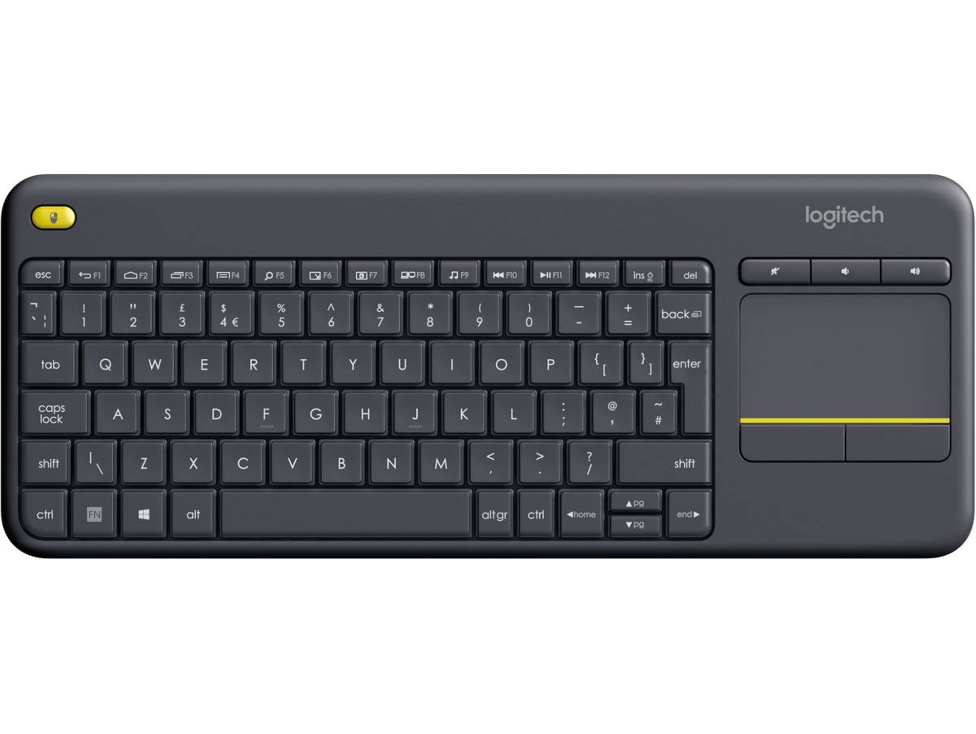 Teclado LOGITECH K400 Plus (Inalámbrico - Layout Belga)