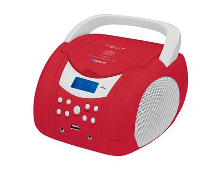 NEVIR NVR-483UB Rojo Blanco Radio CD Bluetooth