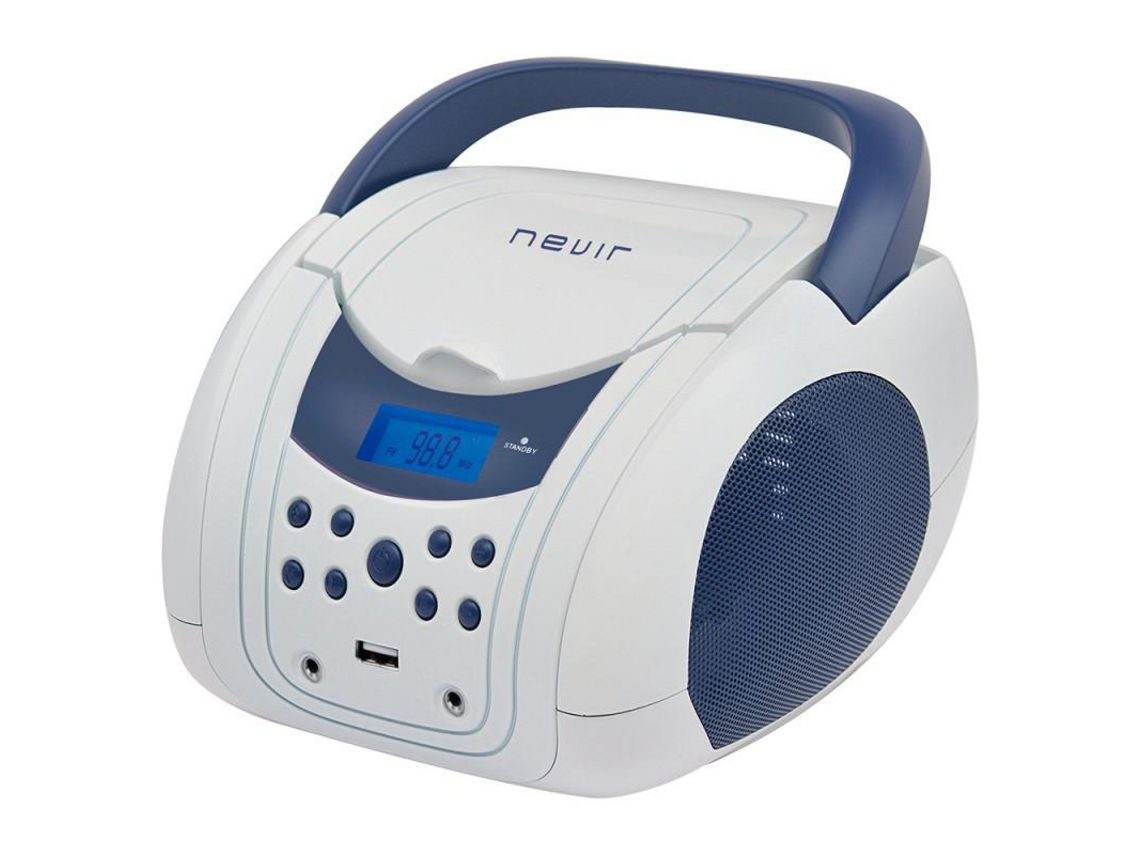 NEVIR NVR-483UB Radio CD Bluetooth Blanco Azul