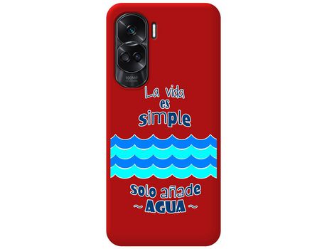 Funda para Honor 90 lite 5G TUMUNDOSMARTPHONE de Silicona con Diseño-Rojo