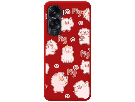 Funda para Honor 90 lite 5G TUMUNDOSMARTPHONE de Silicona con Diseño-Rojo