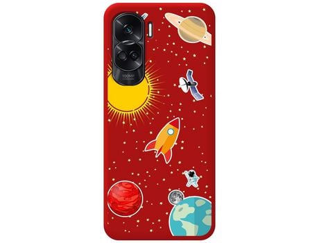 Funda para Honor 90 lite 5G TUMUNDOSMARTPHONE de Silicona con Diseño-Rojo