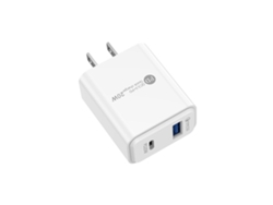 Cargador Rápido De Doble Cabezal De 20 W Con Usb-c Y Usb-a Para Smartphones Ios
