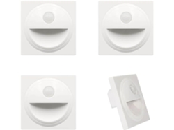 Lámpara LED empotrada de pared Arote para escaleras, con sensor de movimiento, de plástico, IP20 (blanco, 3000 K)