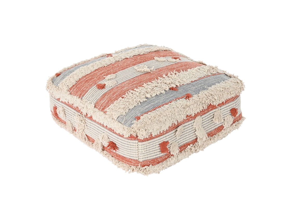 Cojin Suelo Algodon 6300 Gr, Rayas 60x60x25cm