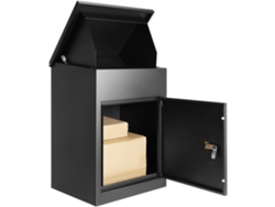 Buzón exterior de acero galvanizado de 44 x 35 x 58 cm con cerradura de código Tekmaquinas