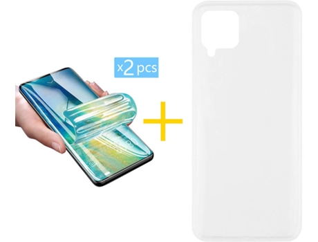 Carcasa + 2 Protectores de Pantalla para Huawei P40 Lite SKYHE Transparente Claro