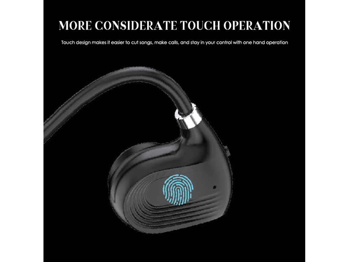 Auriculares Inalámbricos Bluetooth De Conducción Aérea Con Controles Táctiles Y 12 Horas De Autonomía Para Deportes.