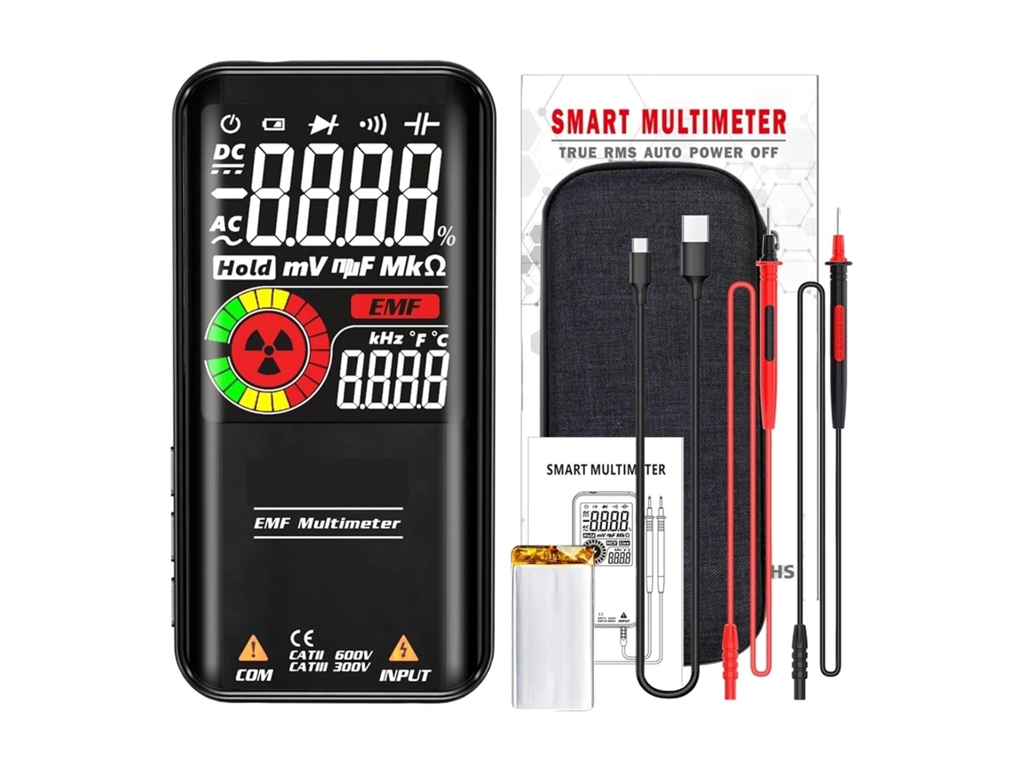 Multímetro Numérico Smart Dc Ac Tensión Condensador Ohm Diodo Ncv Emf Testeur Detector Mètre