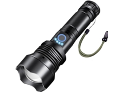 Linterna Led Recargable Xhp70 De 3500 Lúmenes Con Carga Usb Y Zoom.