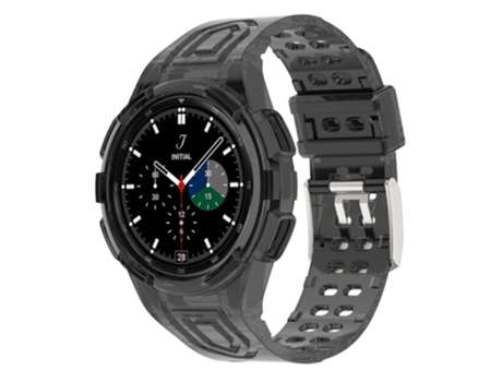 Correa TPU + PU para Samsung Galaxy Watch4 Classic 46mm - negro transparente