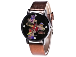 Reloj De Pulsera De Cuarzo Unisex Con Correa De Cuero Pu Zhoulianfa (café)