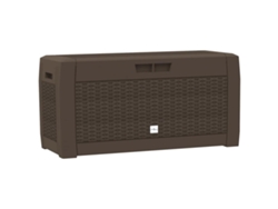 Maison Exclusive - Caja De Almacenaje De Jardín Polipropileno Marrón 119x48x60 Cm