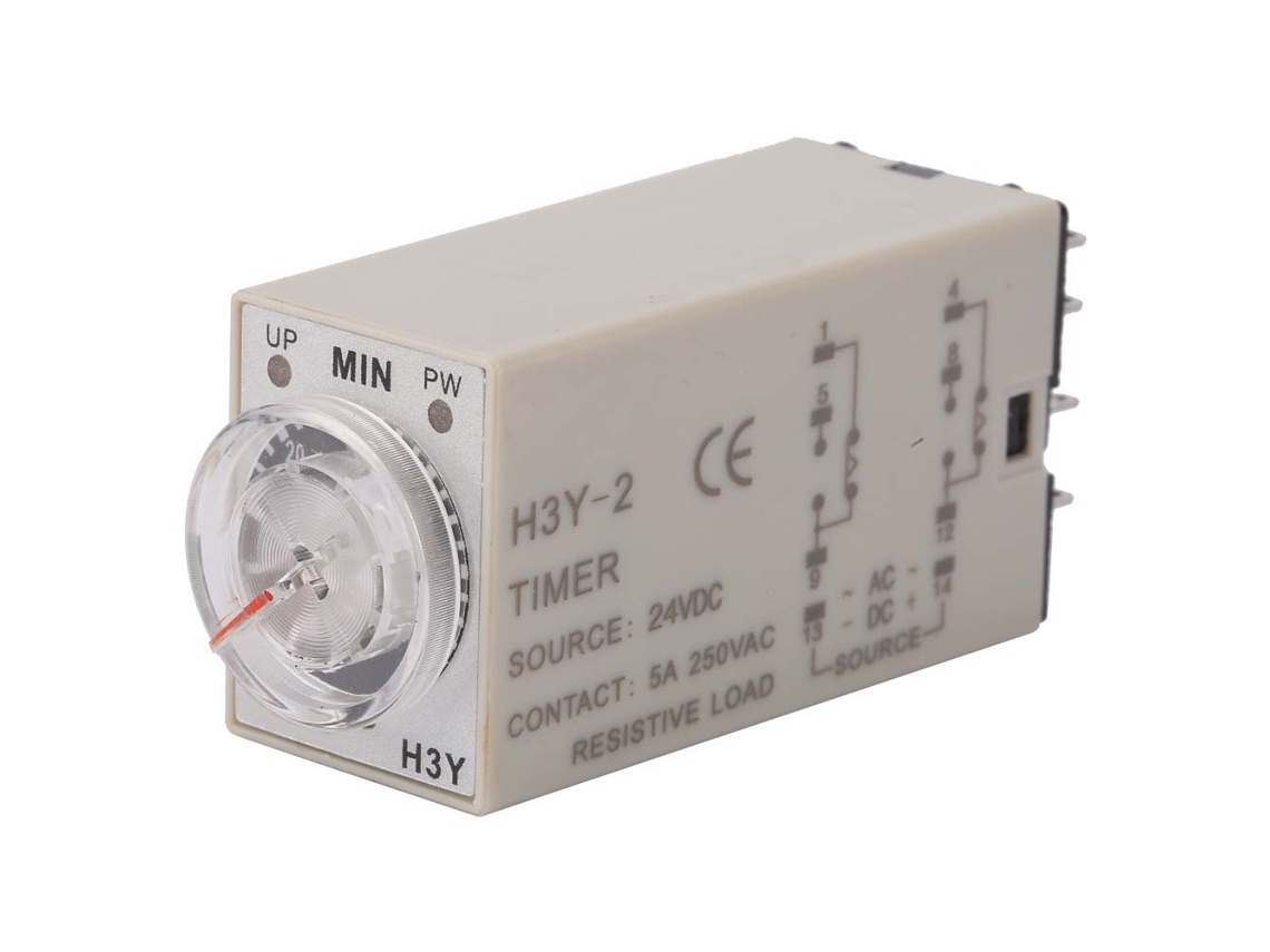 Relé De Temporización De Retardo De Alta Precisión H3y-2 8 Pines 24vdc 60m