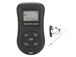 Radio Fm Estéreo Portátil Profesional Kdka-600 Con Pantalla Lcd Y Auriculares.
