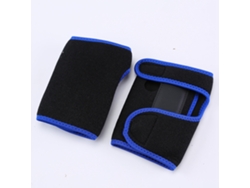 Guantes de soporte para muñeca y palma para deportes, levantamiento de pesas y protección de manos (negro y azul L)