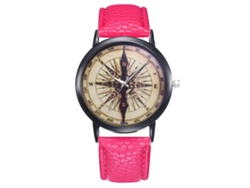 Reloj Hombre De Cuarzo Con Correa De Pu Dial Redondo Moda Zhoulianfa T425 Rojo Rosa