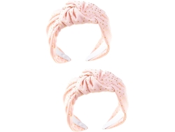 Diadema De Dos Piezas De Ala Ancha Con Detalles Dorados, Elegante Accesorio Para El Cabello Ideal Para Yoga Y Maquillaje.