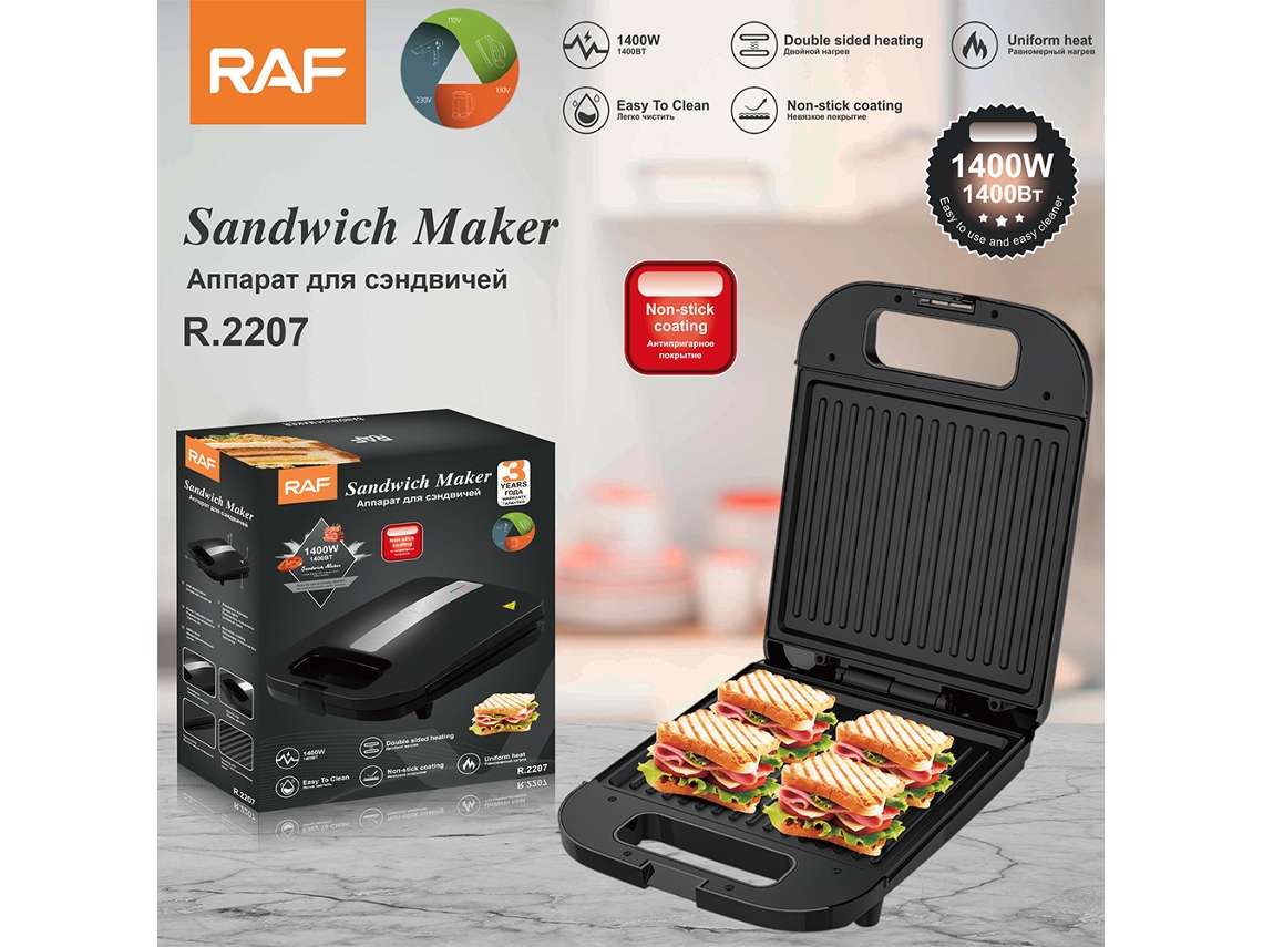 Sandwichera eléctrica de doble cara, estándar europeo, multifuncional para tostadas y gofres. Mdug