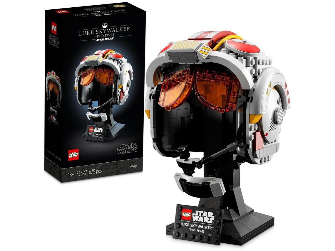 LEGO Star Wars: Capacete de Luke Skywalker™ (Red Five), kit de construção para adultos; colecionáveis Star Wars para expor (675 peças)