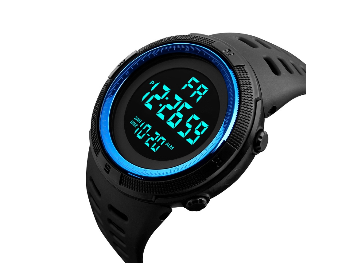 Reloj electrónico digital para hombre, reloj de pulsera deportivo, esfera grande y luminosa de 49 mm.
