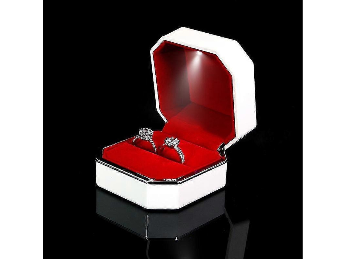 Caja para anillos con LED, expositor de anillos, joyero, caja para colgantes y collares. Hengjian
