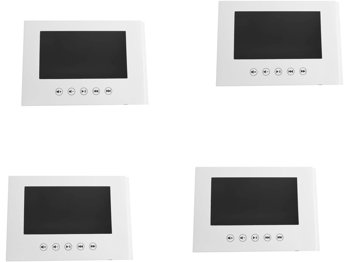4 Tarjetas De Folletos De Video De 7 Pulgadas Para Presentaciones Y Reproductores De Publicidad Digital