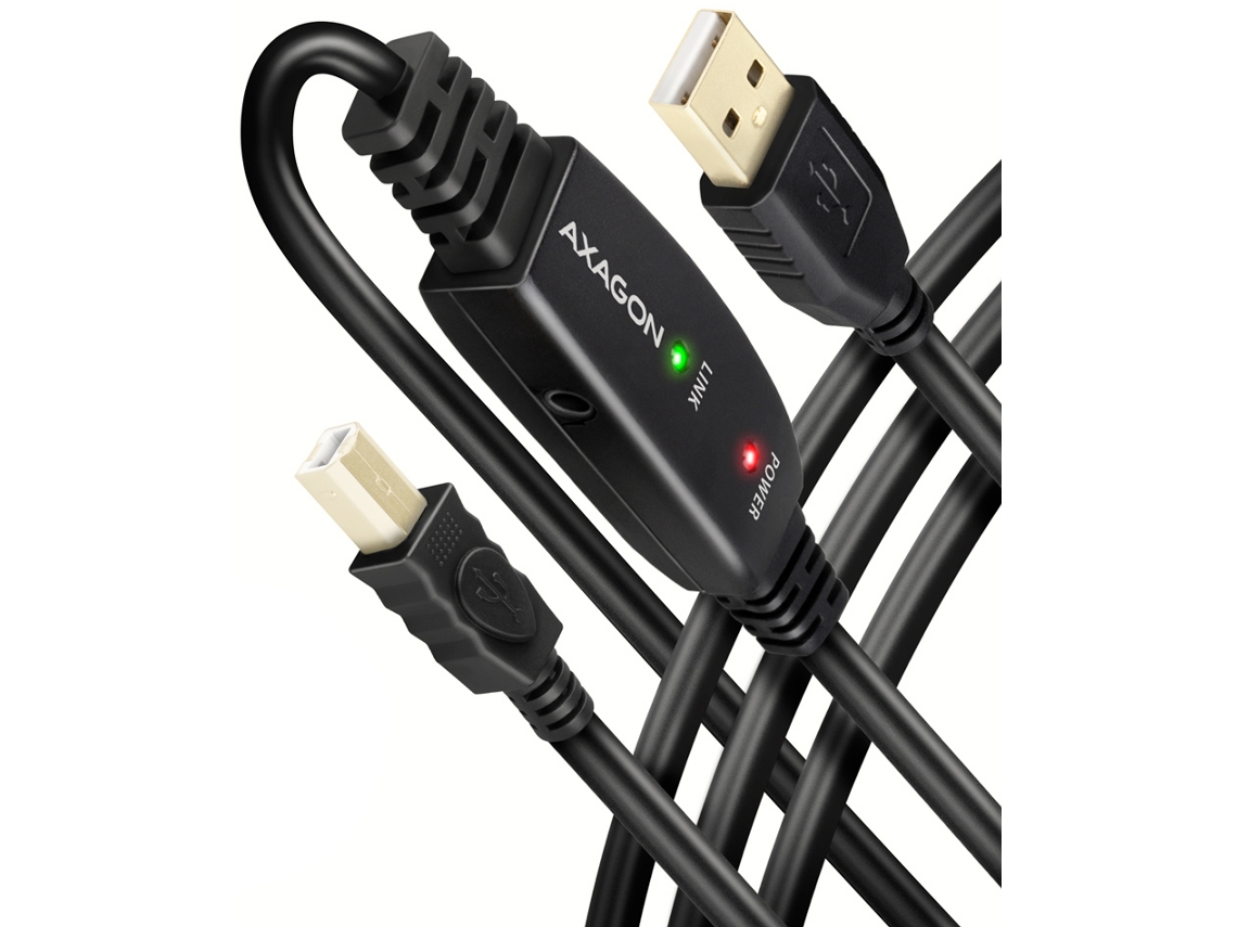 AXAGON Adr-220B Cable Alargador Usb 2.0 AM BM Active 2