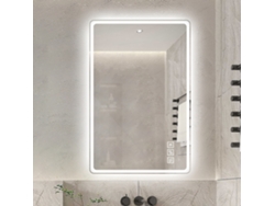 Espejo De Baño Led Sin Marco 60×100 Cm - Anti-vaho, Regulable, Vidrio Templado Irrompible - Plata