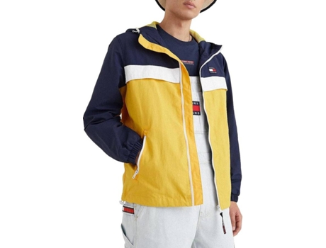 Chaqueta TOMMY JEANS Chicago Colorblock Poliamida Hombre (M - Amarillo)