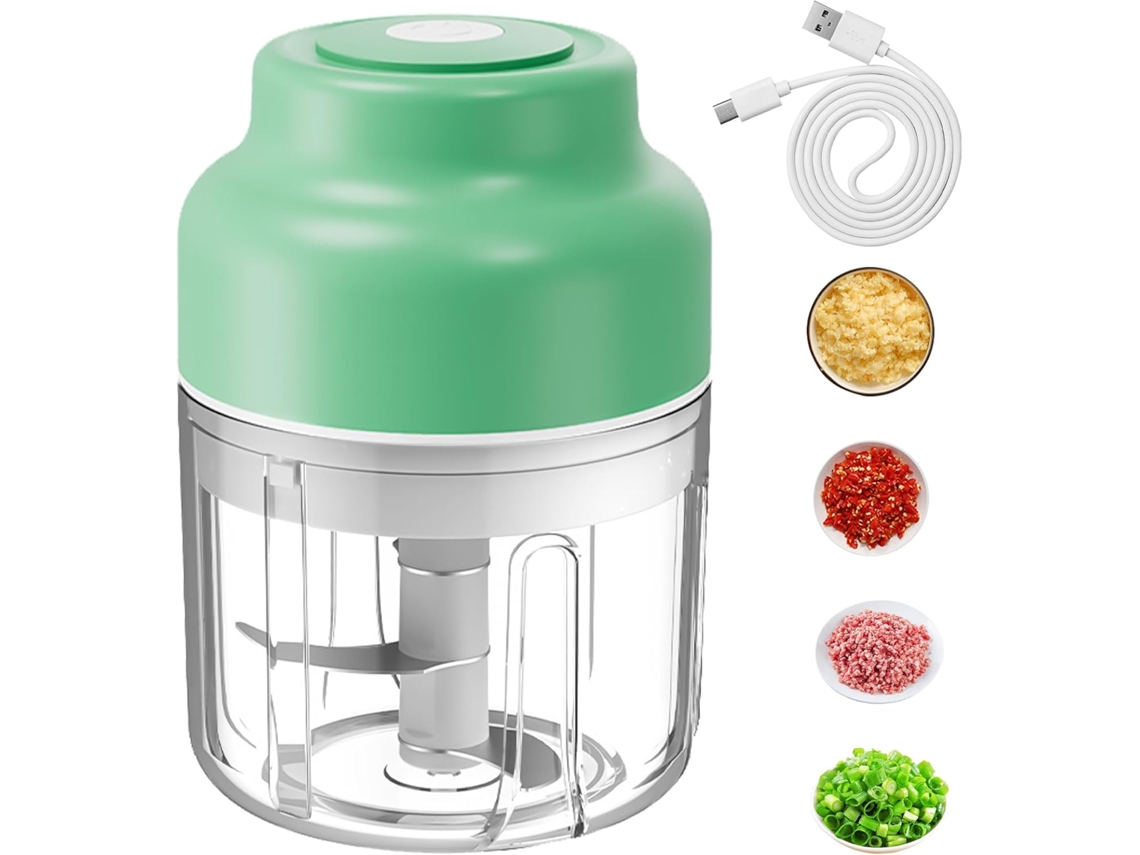 Picador Eléctrico Eifson 320ml 6 Cuchillas Acero Inox Verde
