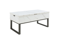 Mesa de centro Haarlem con cajón 90x50x41 cm Cincento Claro [EN.CASA]