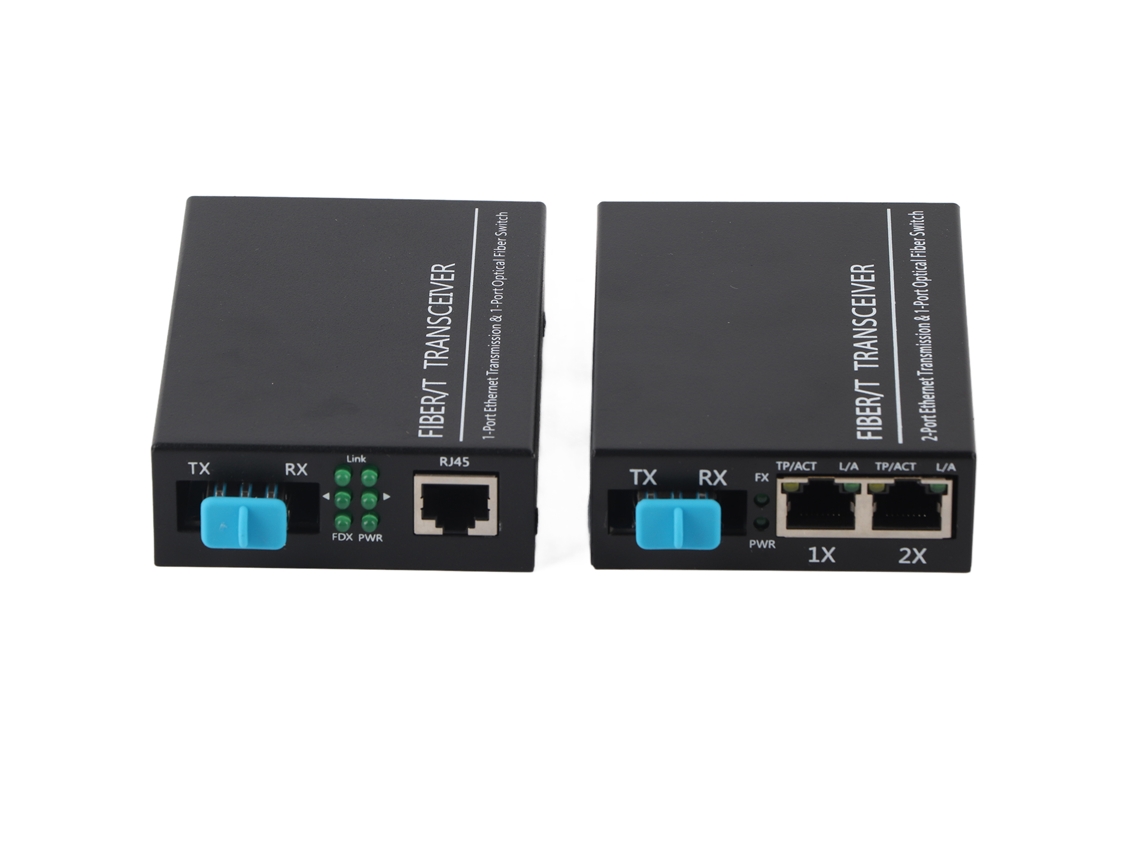 Conversor De Mídia Ethernet Transceptor Fibra Óptica Sc 3km 10/100/1000mbps Plug And Play Acessório De Rede