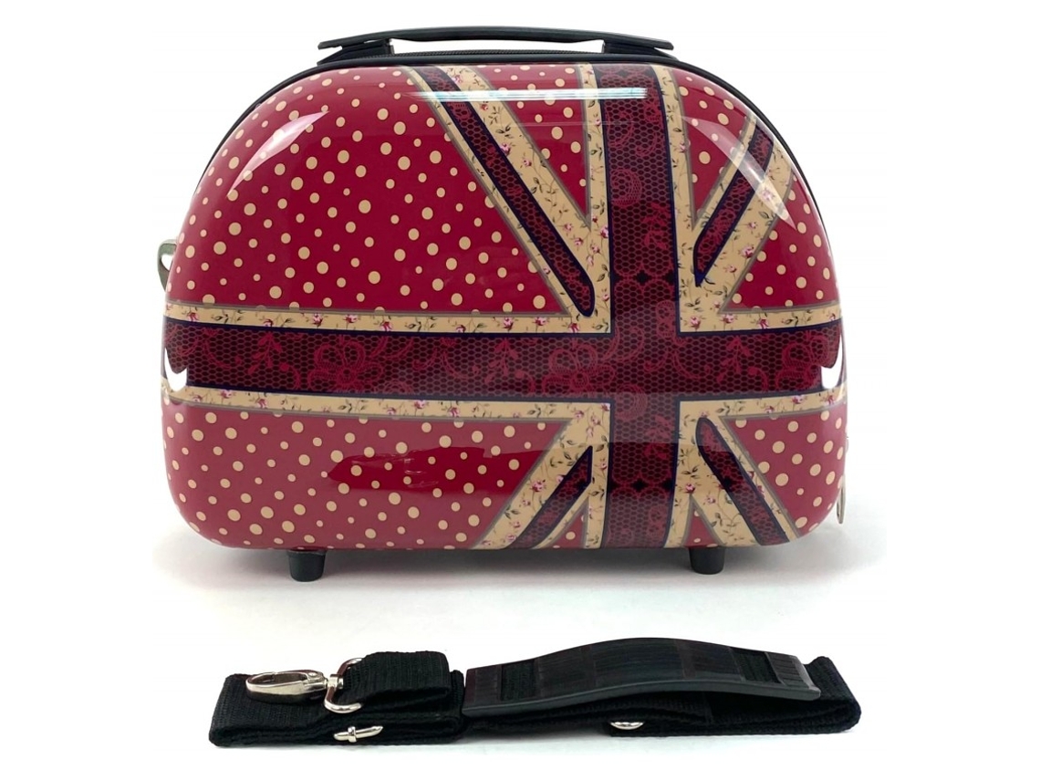 Neceser Para Maletas Equipaje De Mano Cabina Aptas Para Ryanair Vueling Estampado De Inglaterra (Rojo) COSHANO