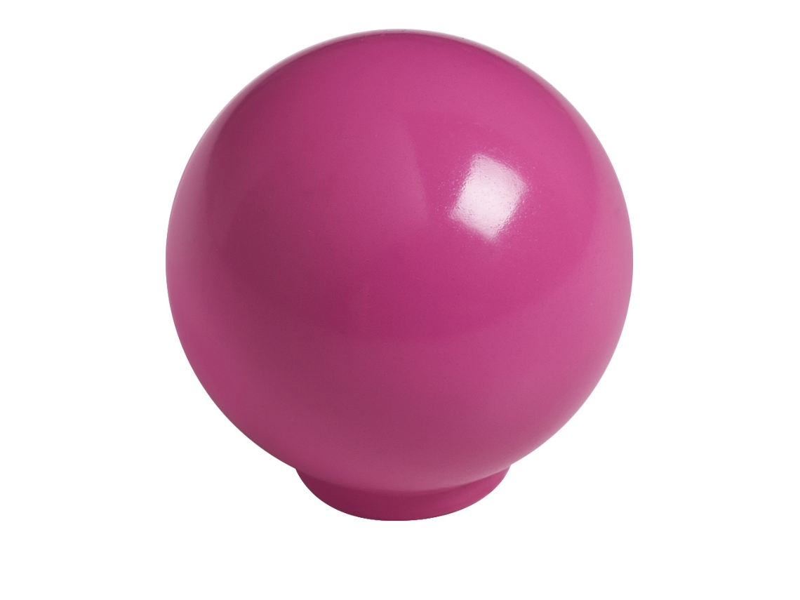 Pomo Esférico Para Muebles De Abs 34 Mm De Diámetro Magenta Brillante Paquete De 50 Piezas