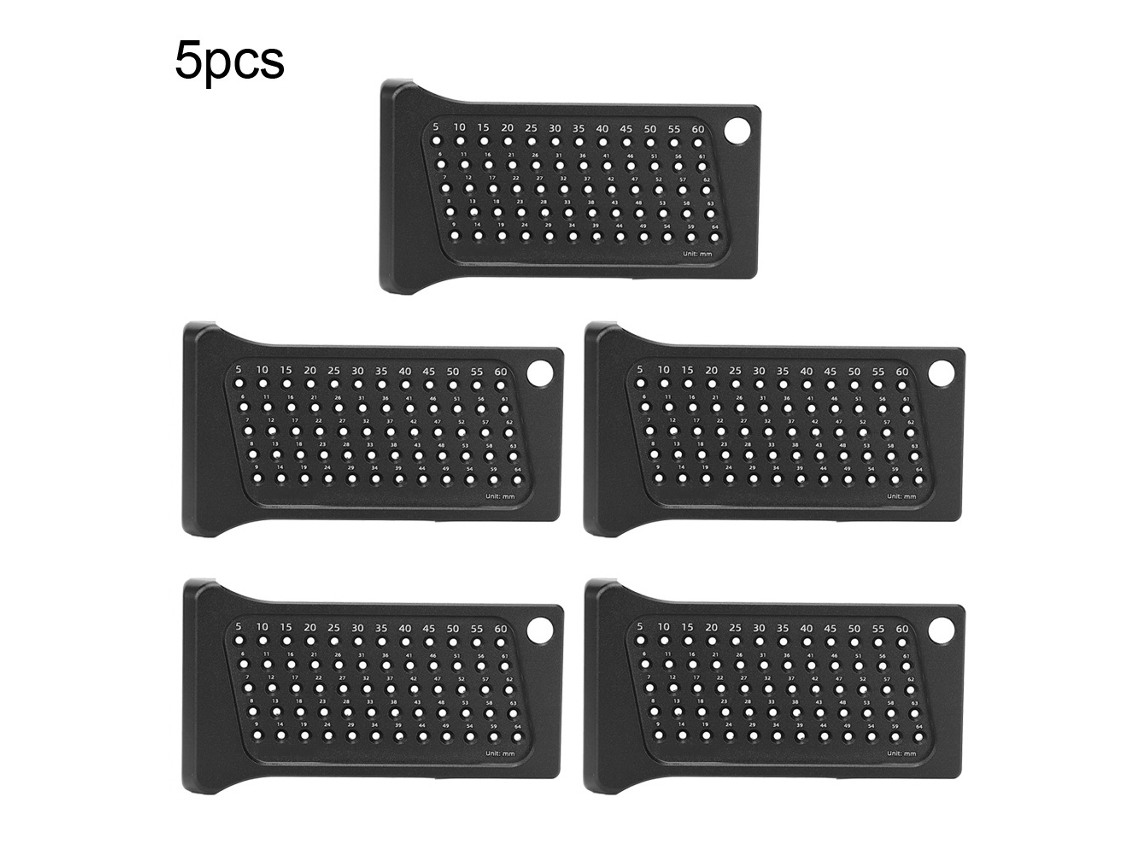 Regla Perforadora De 5 Piezas Para Carpintería, Aleación De Aluminio, Herramienta De Medición Manual, Mini Punzón