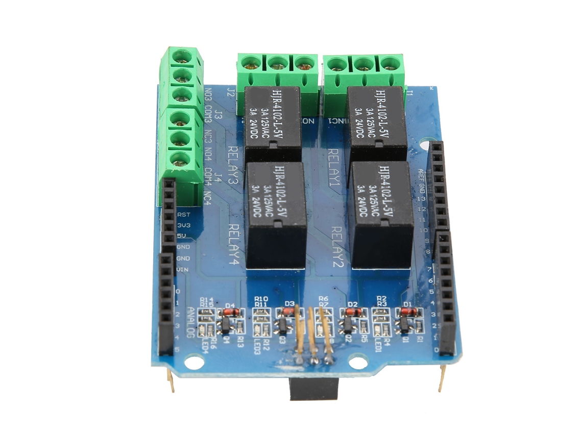 Módulo De Relé Portátil De 4 Vías Y 5 V Con Placa De Expansión E Indicador Rojo.