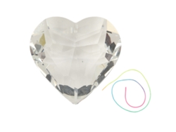 Collar de Cristal Corazón Prisma, Espejo de Sol Corazón, Adornos Corazón Prisma para Colgar
