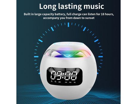 Reloj Color Altavoz Bluetooth Mini portátil para uso doméstico BDL23 blanco