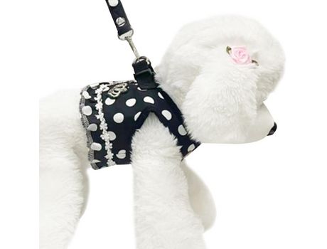 Correa Para El Pecho Para Gato, Perro, Pecho, Espalda, Perro, Punto Blanco, Mascota, Correa Para El Pecho Transpirable Y Cómoda ELKUAIE