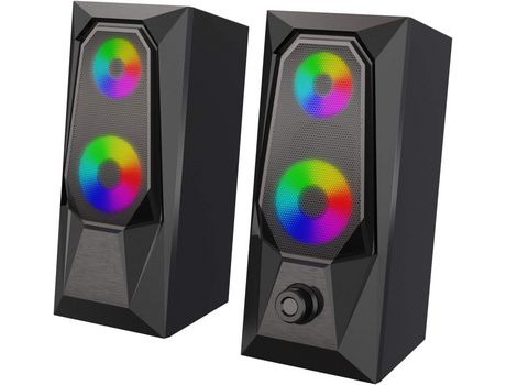 Altavoz de altavoz para computadora ELKUAIE iluminada por LED de color Rgb