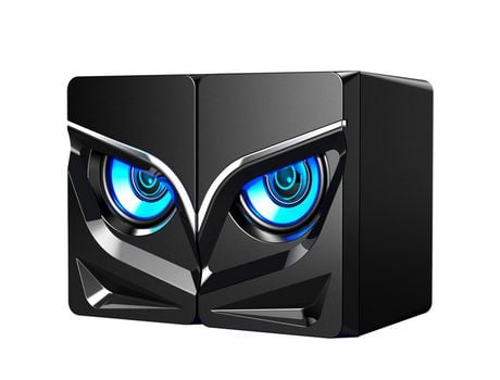 ELKUAIE Altavoces para computadora Altavoces para PC con Control de Volumen estéreo con Mini Altavoces portátiles para Juegos de 3,5 mm
