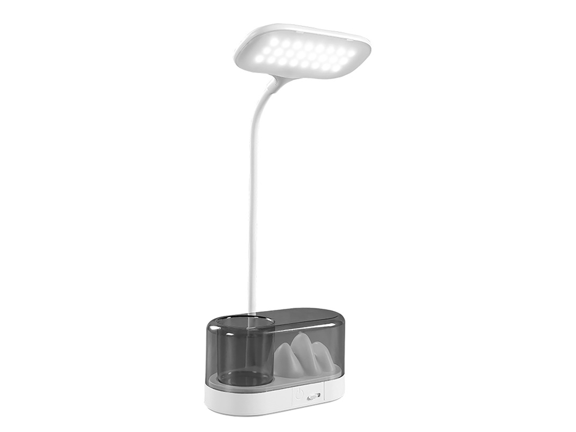 Lámpara De Escritorio Led 3 En 1 Con Luz Nocturna Inteligente, Portalápices Y Lectura Protección Ocu
