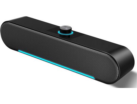 ELKUAIE Altavoz de computadora Barra de sonido de computadora con cable Mini Altavoz de barra de sonido estéreo alimentada por USB